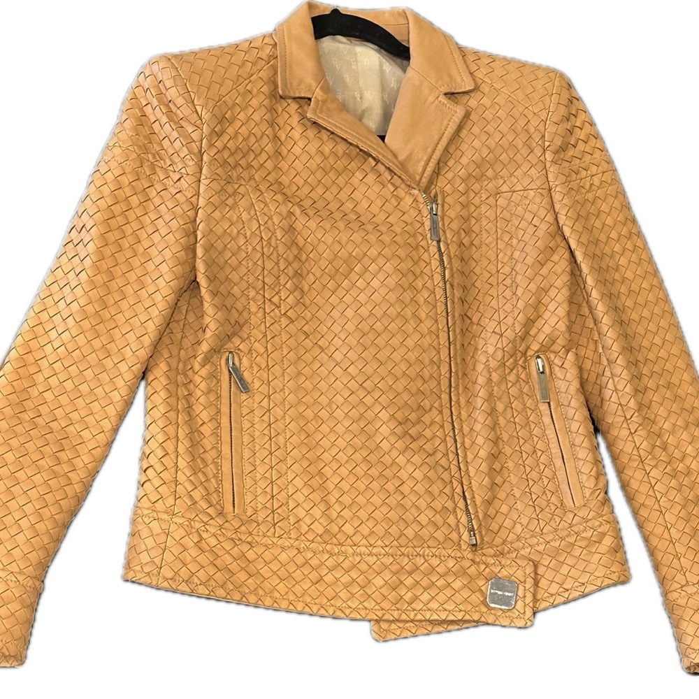 Bottega Veneta Vintage Intrecciato Biker Jacket